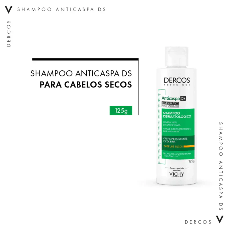 DERCOS SHAMPOO ANTICASPA INTENSIVO DS CABELOS SECOS