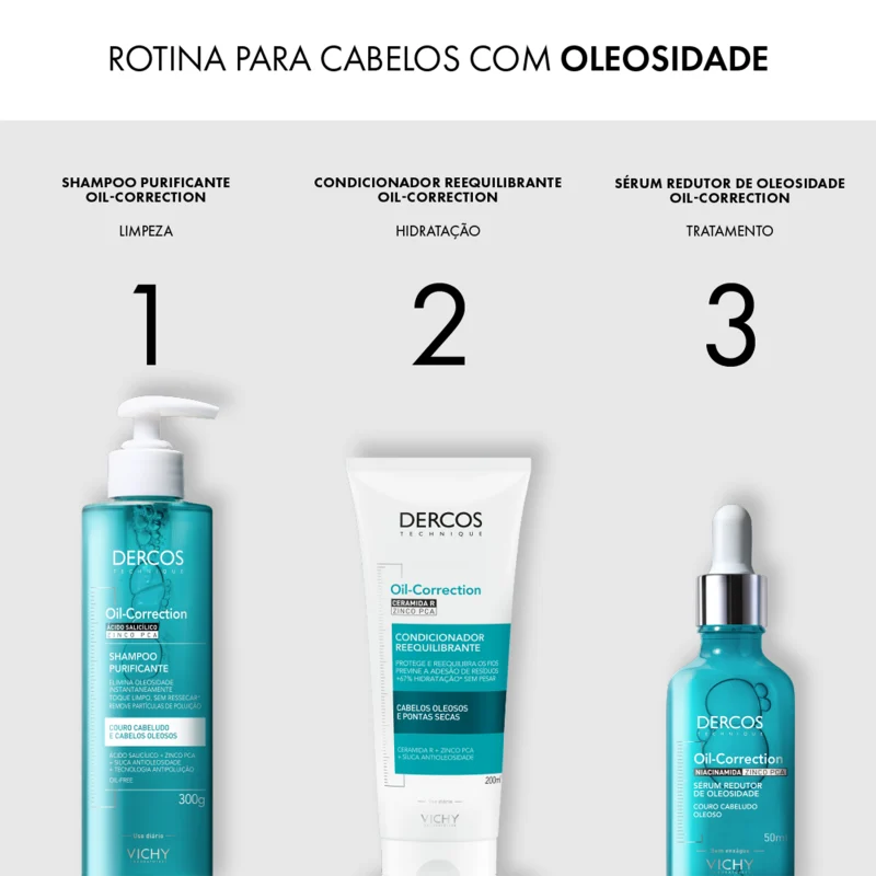 DERCOS CONDICIONADOR REEQUILIBRANTE OIL-CORRECTION COM CERAMIDA R E ZINCO PCA